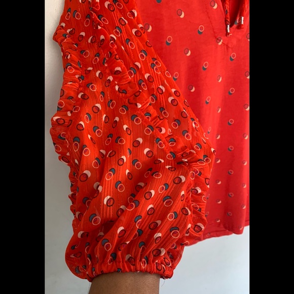 ANTHROPOLOGIE Maeve Polka Dot Balloon Sleeve Top - Picture 9 of 12